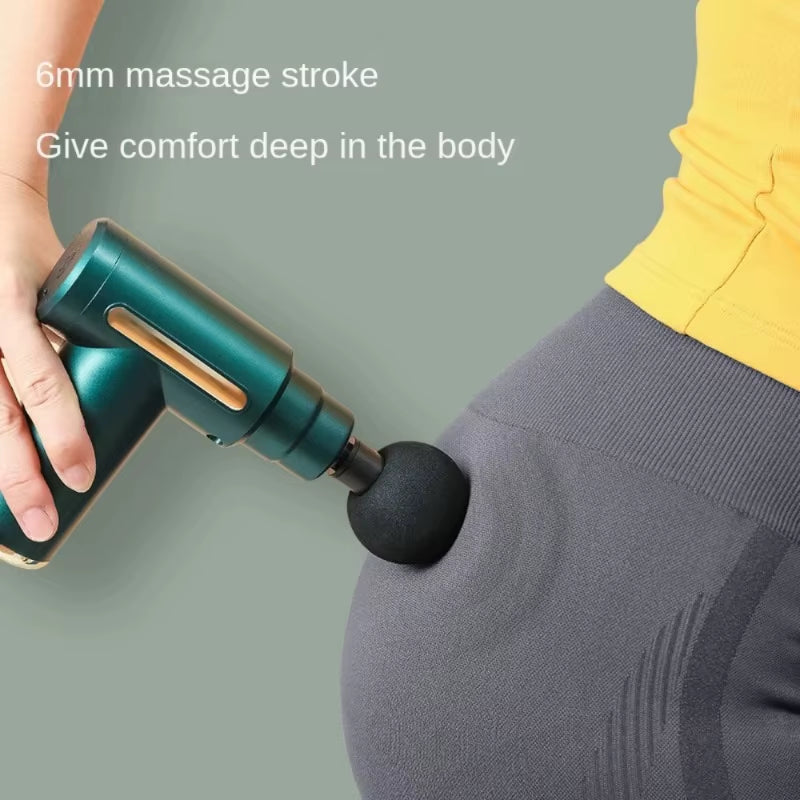 Portable Multifunctional Electric Fascia Gun Massager Instrument - Vibrating Muscle Relaxation Tool for Sports Recovery