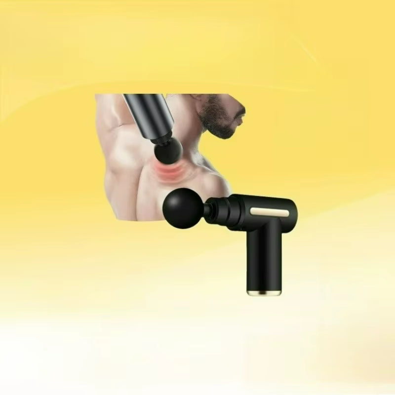 Portable Multifunctional Electric Fascia Gun Massager Instrument - Vibrating Muscle Relaxation Tool for Sports Recovery